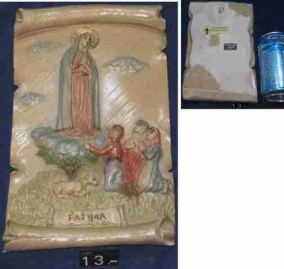 13 PLACA VIRGEN NTRA SRA FATIMA MARFILINA